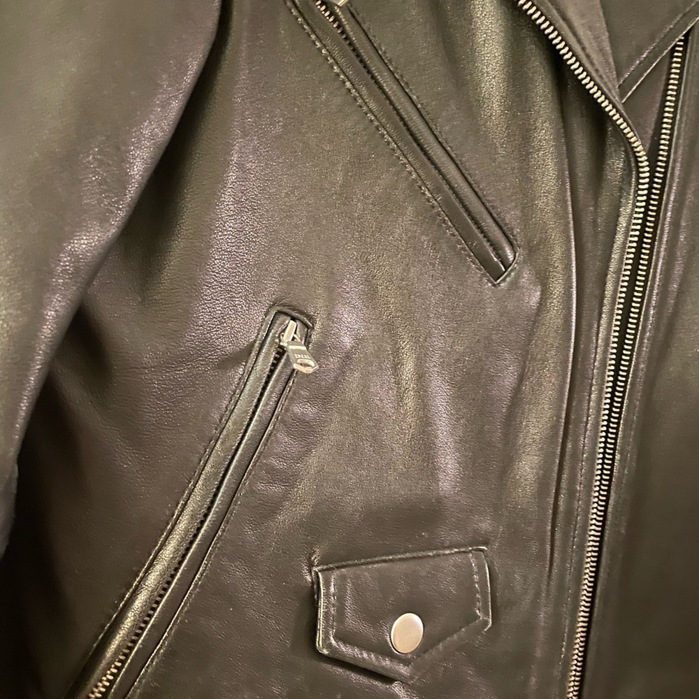 Levi's Black Leather Moto Jacket - Picture 5 of 5